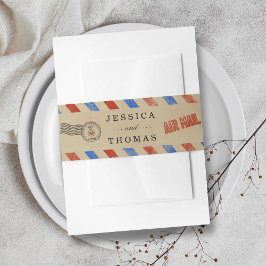 Cintas Para Invitaciones La colección de Bodas de Airmail de época