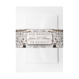 Cintas Para Invitaciones La colección de Bodas de árbol de birch plateado y