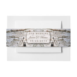 Cintas Para Invitaciones La colección de Bodas de árbol de birch plateado y