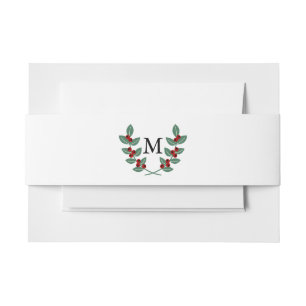 Cintas Para Invitaciones La colección de Bodas de Berry Bush monograma