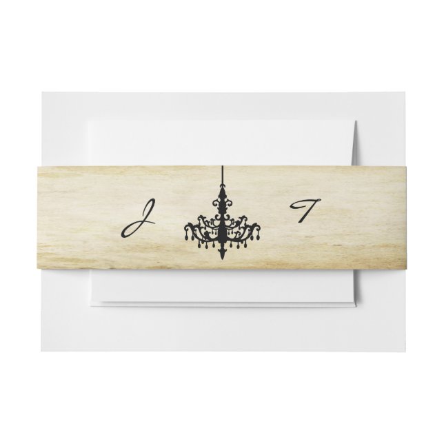 Cintas Para Invitaciones La colección de Bodas de candelabros de época (Anverso Ejemplo)