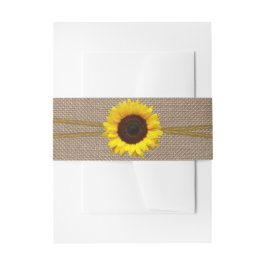 Cintas Para Invitaciones La colección de Bodas de girasol rústico