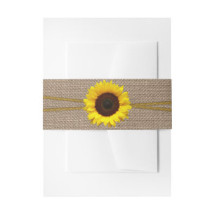 Cintas Para Invitaciones La colección de Bodas de girasol rústico