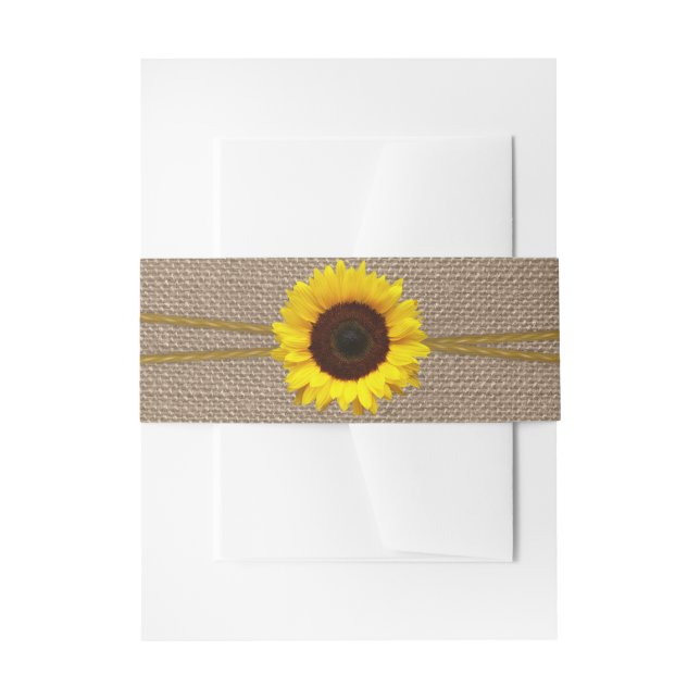 Cintas Para Invitaciones La colección de Bodas de girasol rústico (Anverso Ejemplo)