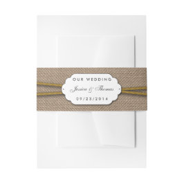 Cintas Para Invitaciones La colección de Bodas de girasol rústico