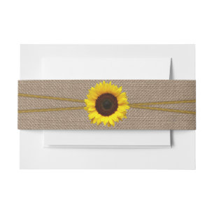Cintas Para Invitaciones La colección de Bodas de girasol rústico