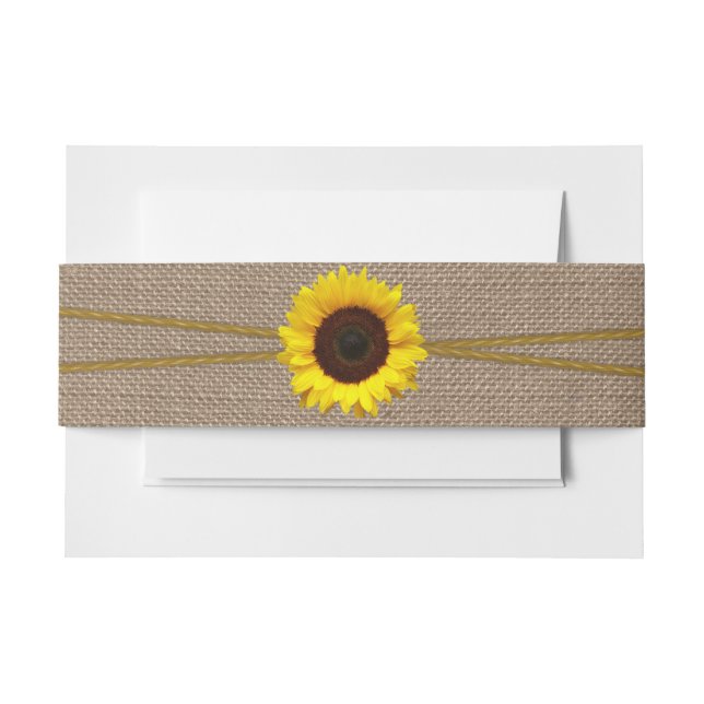 Cintas Para Invitaciones La colección de Bodas de girasol rústico (Anverso Ejemplo)