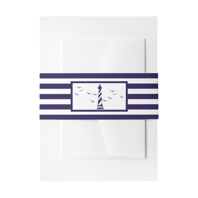 Cintas Para Invitaciones La colección de Bodas del faro náutico (Anverso Ejemplo)