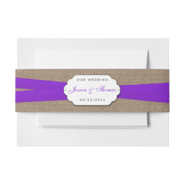 Cintas Para Invitaciones La colección de Bodas Rustic Purple Bow