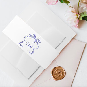 Cintas Para Invitaciones La dolce vita cobalto azul Boho retro Boda