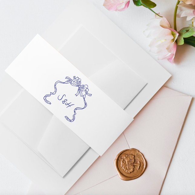 Cintas Para Invitaciones La dolce vita cobalto azul Boho retro Boda (Subido por el creador)