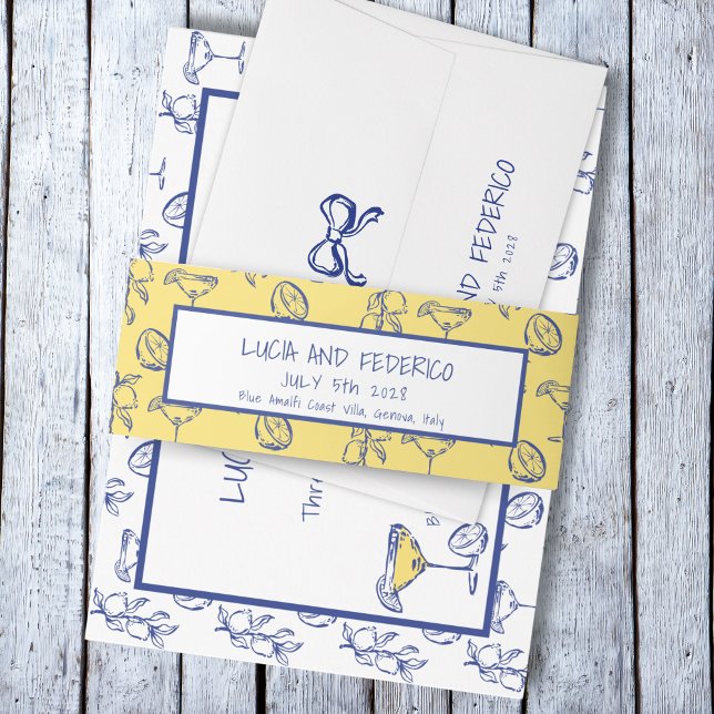 Cintas Para Invitaciones La Dolce Vita limones mediterráneos (Subido por el creador)