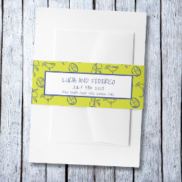 Cintas Para Invitaciones La Dolce Vita limones mediterráneos