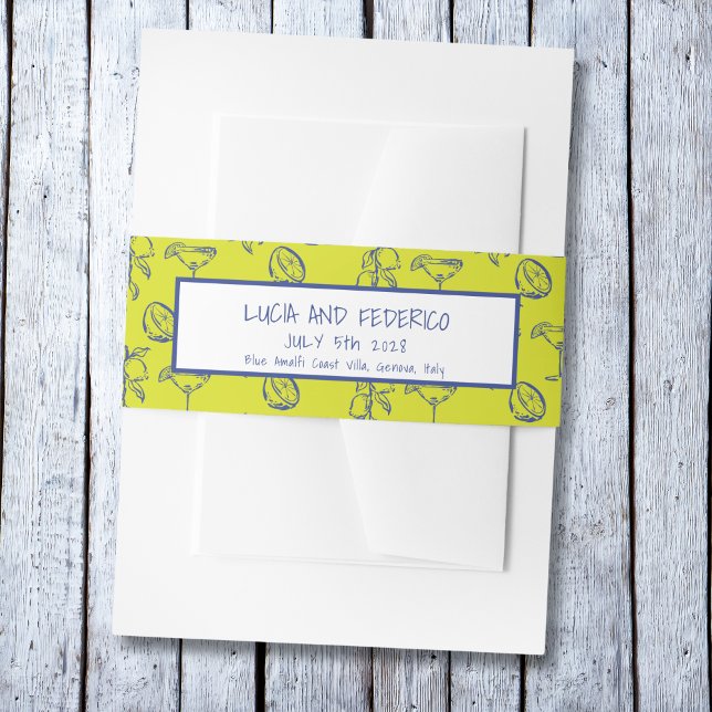Cintas Para Invitaciones La Dolce Vita limones mediterráneos (Subido por el creador)
