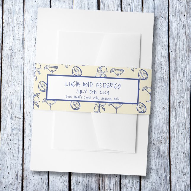 Cintas Para Invitaciones La Dolce Vita limones mediterráneos (Subido por el creador)