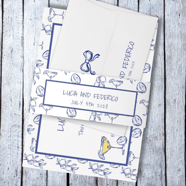 Cintas Para Invitaciones La Dolce Vita limones mediterráneos (Subido por el creador)