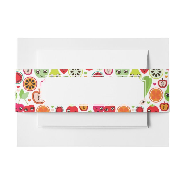 Cintas Para Invitaciones la fruta embroma la manzana del ilustracion (Anverso Ejemplo)