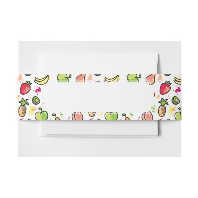 Cintas Para Invitaciones la mano dibujada da fruto modelo (Anverso Ejemplo)