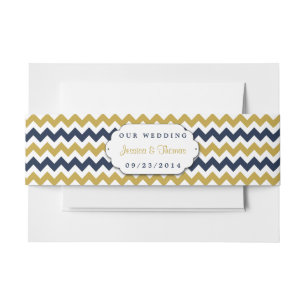 Cintas Para Invitaciones La moderna colección de Bodas Chevron - Marina y O