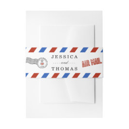 Cintas Para Invitaciones La moderna colección de Bodas de Airmail