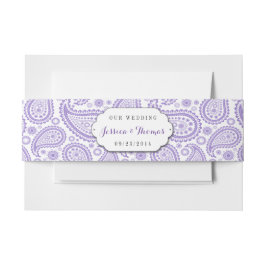 Cintas Para Invitaciones La moderna colección de Bodas Paisley - Púrpura