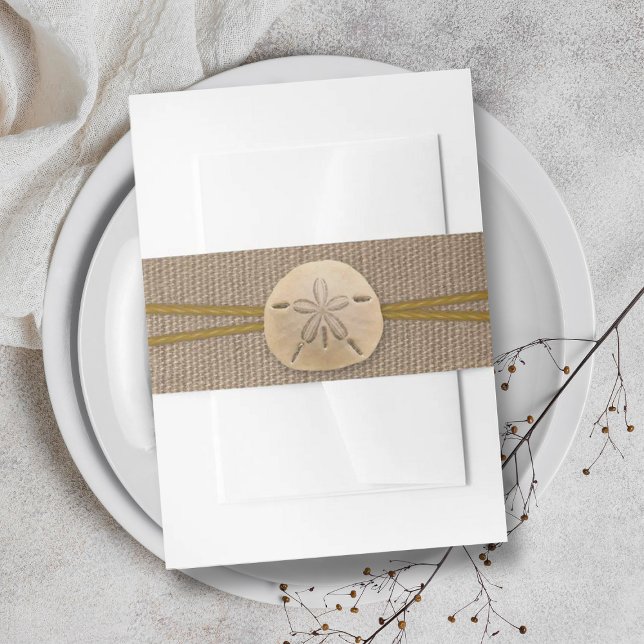 Cintas Para Invitaciones La Rustic Sand Dollar Beach Wedding (Subido por el creador)