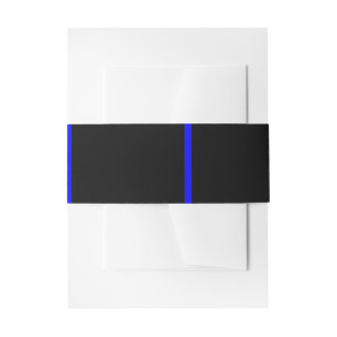 Cintas Para Invitaciones La simbólica delgada línea azul en negro