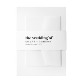 Cintas Para Invitaciones La Tipografía Negra Moderna El Boda De La Banda Be