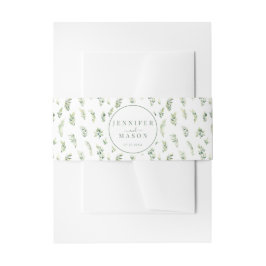 Cintas Para Invitaciones La vegetación deja la banda de boda de boho clásic