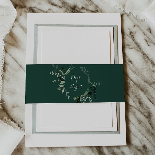 Cintas Para Invitaciones La vegetación esmeralda | Boda verde (Subido por el creador)