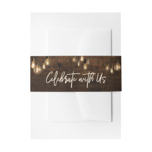 Cintas Para Invitaciones Ladrillos Industriales Luces Edison Celebran con N