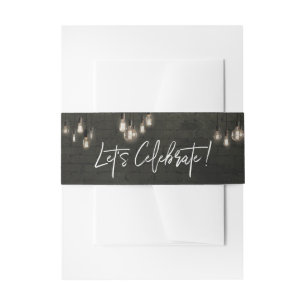 Cintas Para Invitaciones Ladrillos Oscuros Geniales Luces Edison Celebremos