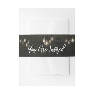 Cintas Para Invitaciones Ladrillos Oscuros Geniales Luces Edison Estás Invi