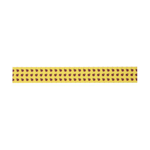 Cintas Para Invitaciones Ladybug 60s retro fresco amarillo