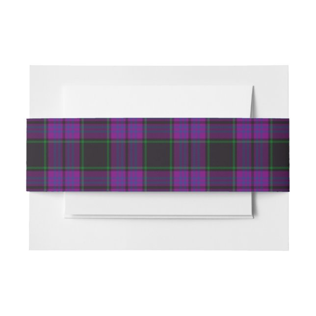 Cintas Para Invitaciones Laird Scottish Tartan Belly Band (Anverso Ejemplo)