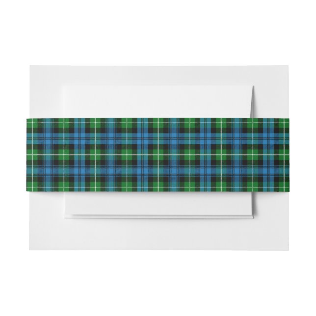 Cintas Para Invitaciones Lamont Scottish Tartan Belly Band (Anverso Ejemplo)