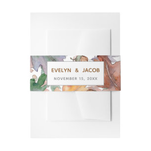 Cintas Para Invitaciones Las setas rusticas acuarelas caen bodas