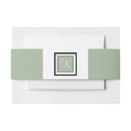Cintas Para Invitaciones Laurel Green Monogramado