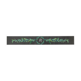 Cintas Para Invitaciones Laurel Wreath Olive Leaf Branch Chalkboard moderno