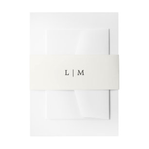 Cintas Para Invitaciones Lauren Cream Monogram Elegant Wedding