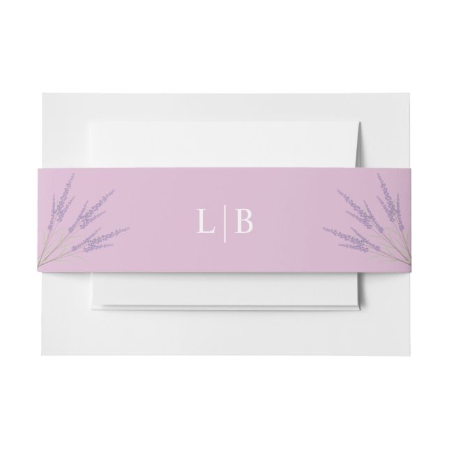 Cintas Para Invitaciones Lavanda, Boda (Anverso Ejemplo)