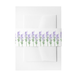 Cintas Para Invitaciones Lavanda francesa acuarela sobre blanco
