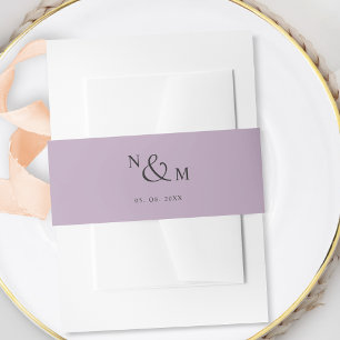 Cintas Para Invitaciones Lavanda morada Boda simple moderno