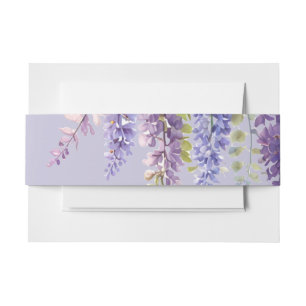 Cintas Para Invitaciones Lavanda púrpura acuarela glicinia floral lilac