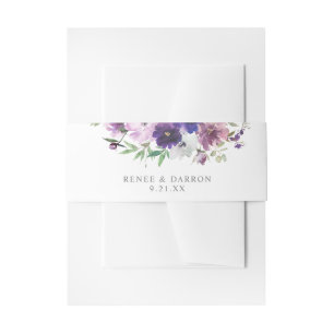 Cintas Para Invitaciones Lavanda púrpura y Floral violeta 3