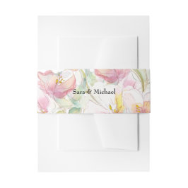 Cintas Para Invitaciones Lavanda y acuarela rosa Floral