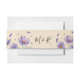 Cintas Para Invitaciones Lavender Bloom Watercolor Boda de flores silvestre