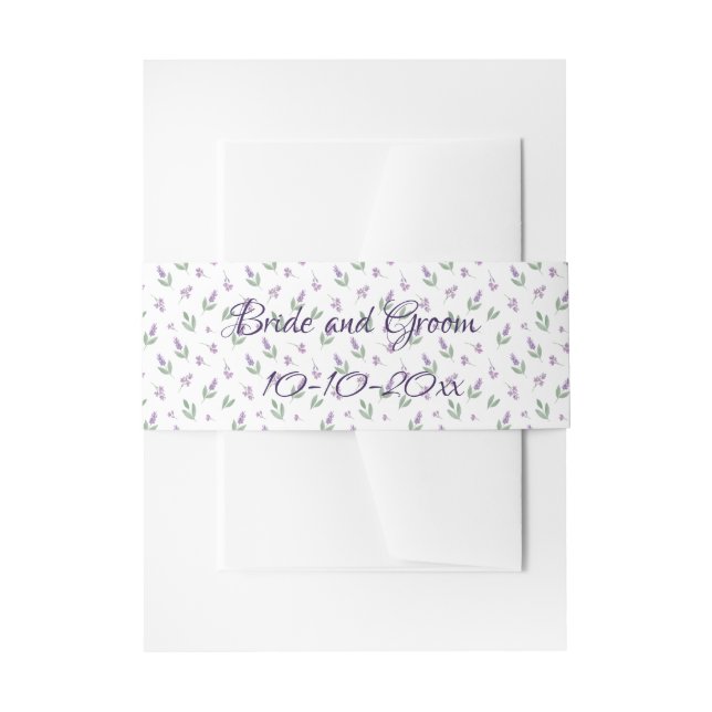Cintas Para Invitaciones Lavender Lilac Floral Arch Wedding Invitation (Anverso Ejemplo)