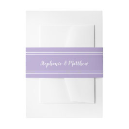Cintas Para Invitaciones Lavender Simple Elegant Minimalist Wedding