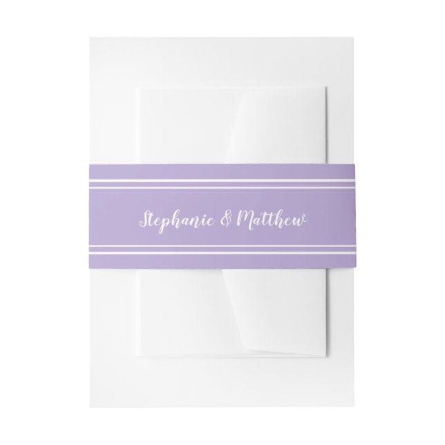 Cintas Para Invitaciones Lavender Simple Elegant Minimalist Wedding (Anverso Ejemplo)